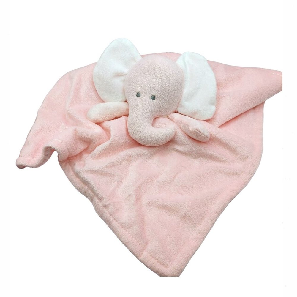 Nuby Baby Pink Elephant Security Blanket Plush Lovey Nunu
